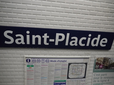 Platform sign Saint-Placide
