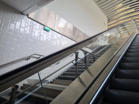 stairs and escalator